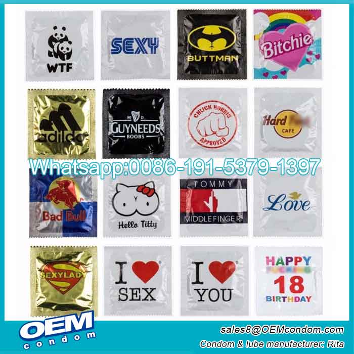 Custom ODM logos printed condoms