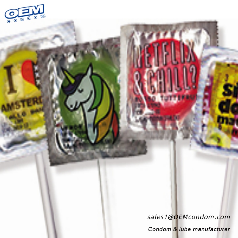Lollipop condoms:customized sweeteat gift